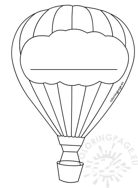 Balloon coloring pages espirituindomable co. Hot Air Balloon Decoration template - Coloring Page