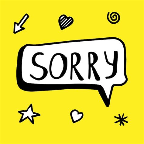 Premium Vector Doodle Vector Illustration Of Sorry Speech Bubble