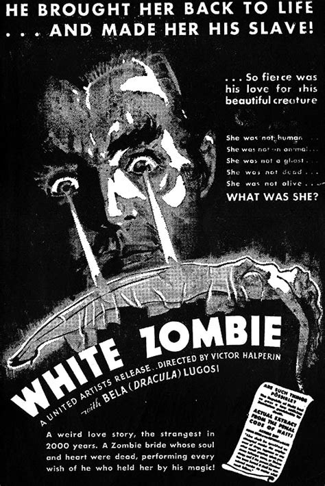 Sicko Psychotic White Zombie 1932
