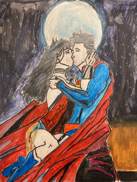 Artstation Superman Kissing Wonder Woman