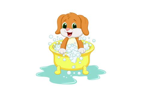 Cute Puppy Dog In Bath Clip Art Clip Art Of Dogs