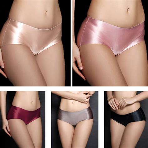 2019 Ladies One Piece Seamless Women Sexy Lingerie Pink Underwear Cotton Crotch Briefs Satin