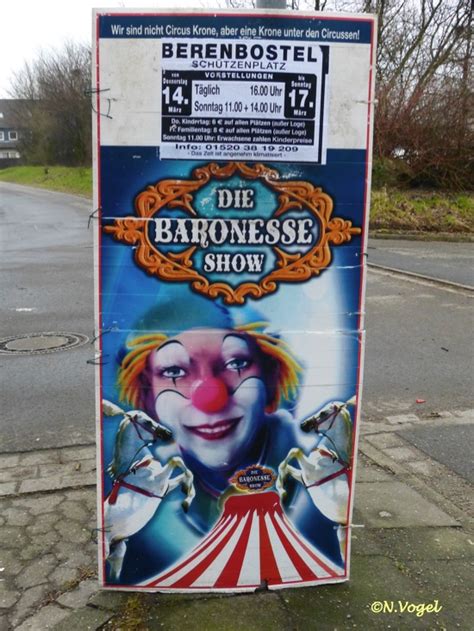 Artisten, die in crossen eine vorübergehende bleibe gefunden haben, danken der bevölkerung für abgegebene spenden. Norberts Internationale Circuswelt: Circus Baroness ...