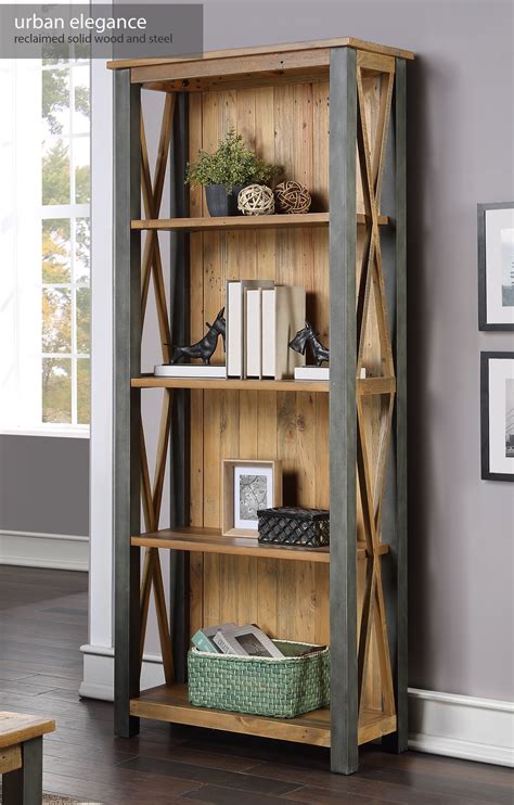Urban Elegance Reclaimed Tall Bookcase Signature Hardwood