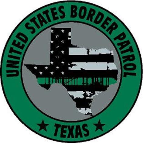 Texas Us Border Patrol Thin Green Line American Flag Green Etsy