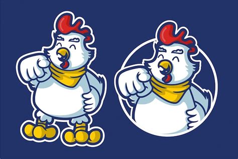 Premium Vector Chicken Mascot Character