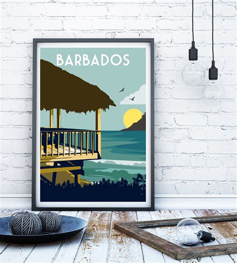 Barbados Print Barbados Poster Barbados Wall Art Barbados Etsy