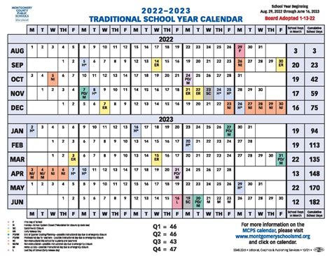 Montgomery County Public Schools Calendar 2022 2023 Pdf