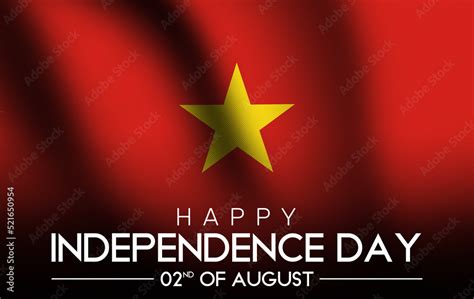 Vietnam Independence Day Wallpaper With Waving Flag And Typography