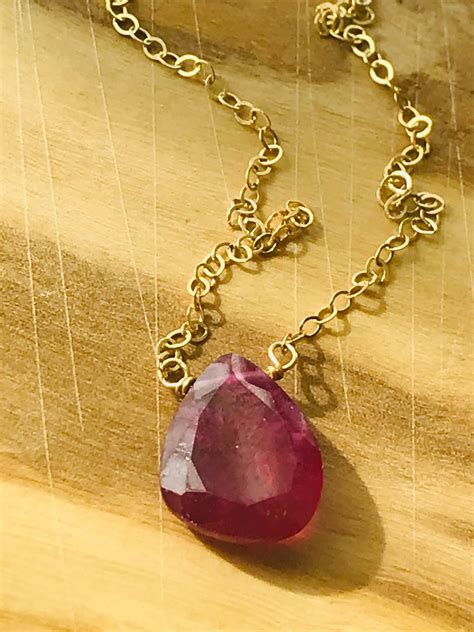 Sapphire Necklace Pink Sapphire Necklace Gemstone Necklace Natural