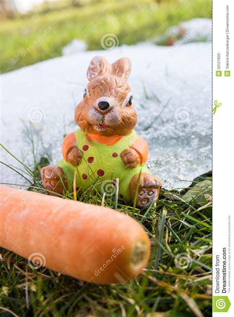 Easter Bunny In The Snow Stock Image Image Of Easter 50121833
