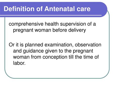Ppt Antenatal Care Powerpoint Presentation Free Download Id1704436