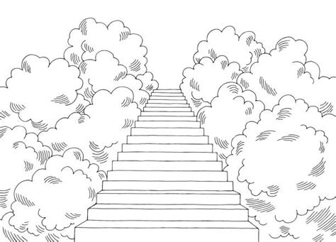 Drawing Of The Stairway To Heaven Illustrations Royalty Free Vector