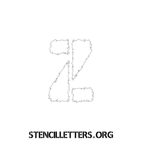 5 Inch Free Printable Individual 238 Woodcut Lowercase Letter Stencils