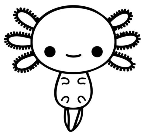 Axolotl Small Coloring Page - Free Printable Coloring Pages