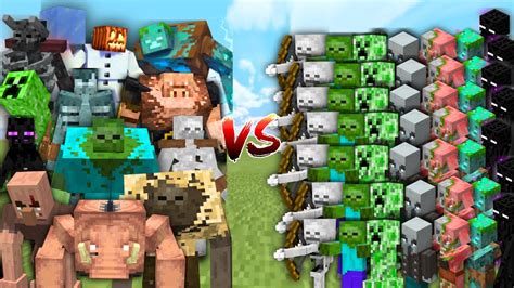 Extreme Mutant Mobs Vs Mobs In Minecraft Mob Battle Minecraft Videos