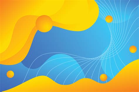 Abstract Background With Waves And Combination Colors Blue And Yellow