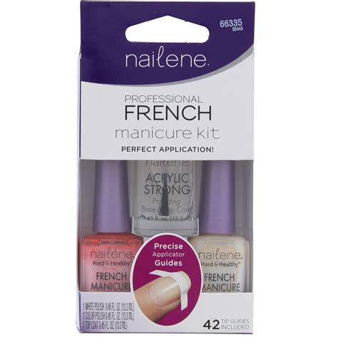 It comes with a base coat, a clear coat, and a french manicure pen. Nailene French Manicure Kit 66335 - Colour Zone Cosmetics