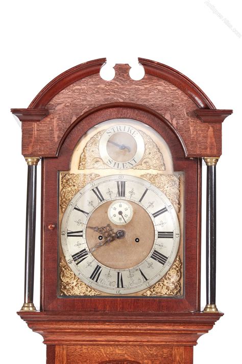 Antiques Atlas Antique Oak Brass Face 8 Day Grandfather Clock