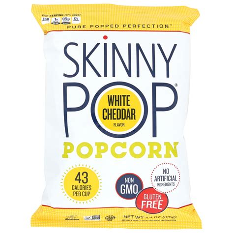 Skinnypop Popcorn Skinny Pop White Cheddar 4 4 Oz