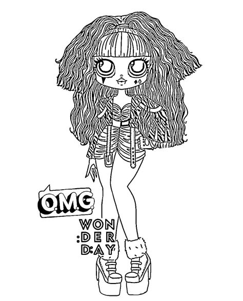The Best Lol Doll Coloring Pages Omg References Thekidsworksheet