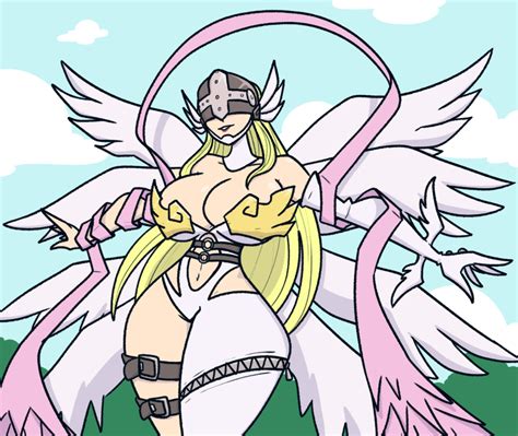Angewomon Digimon Highres Alternate Breast Size Angel Angel Girl