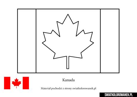 Flaga Kanada Darmowe Kolorowanki Do Druku