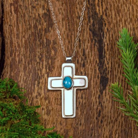Turquoise Cross Necklace In The Pines Jewelry Turquoise Cross