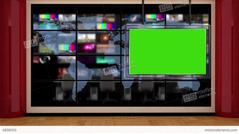 News Tv Studio Set 50 Virtual Green Screen Background Loop
