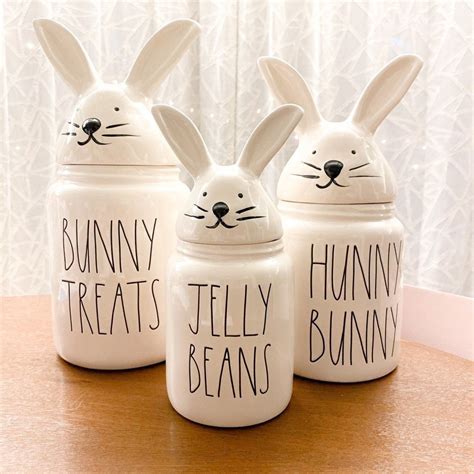 Rae Dunn Bunny Canister Set Of 3 On Mercari Spring Easter Decor