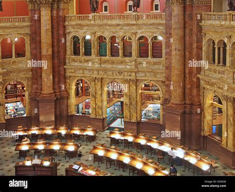 Library Of Congress Washington Reading Room Stock Photo Alamy