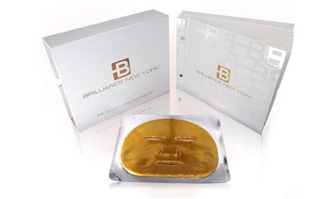 24 Karat Gold Brilliance New York Indulgence Face Mask 12 Pack Gold