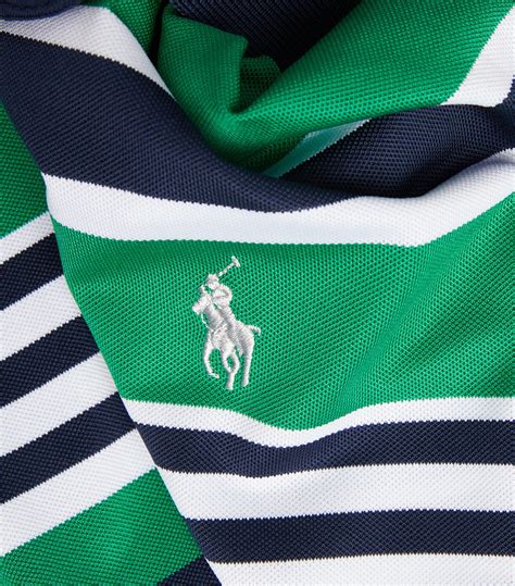 Mens Rlx Ralph Lauren Green Striped Polo Shirt Harrods Uk