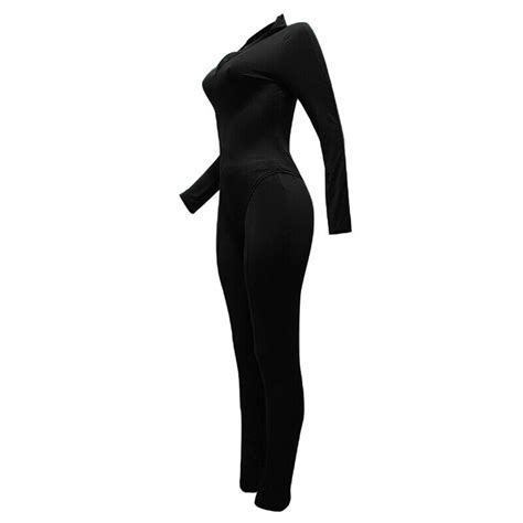 Women Casual Long Sleeve Bodysuits Ladies Party Skinny Solid Color