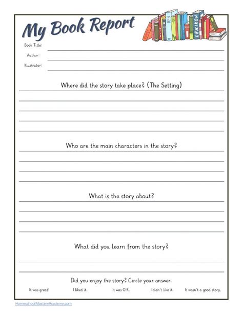 Pages From Guided Reading Book Report Printable Pack 2 Homeschool