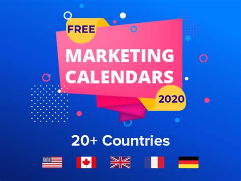 Free Marketing Calendars 2020 By Plumrocket Plumrocket Blog