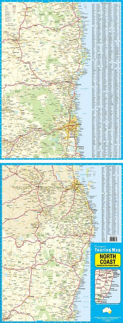 North Coast New South Wales Map Craigies 9781876956370