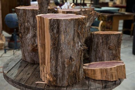 Large tree stump coffee table with well made a single base albert. Junk Gypsies transform cedar stumps into DIY coffee tables ...