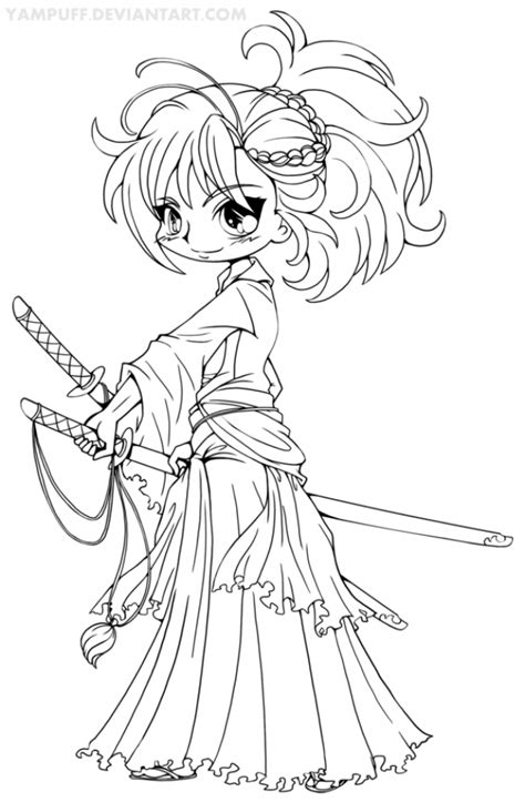 Printable Chibi Cute Anime Coloring Pages Dear Enemies