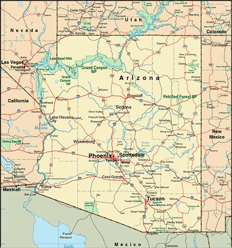Political Map Of Arizona