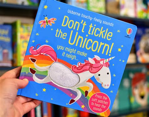 Dont Tickle The Unicorn Touchy Feely Sounds Usborne Board Book Plato