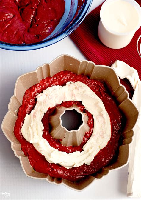 Pipe the green frosting on top of each cake and in need easy dinner ideas? Red Velvet Bundt Cake with Cream Cheese Filling - Finding Zest