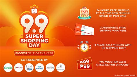 Shopee 99 Super Shopping Day 24 Hours Free Shipping For As Low As