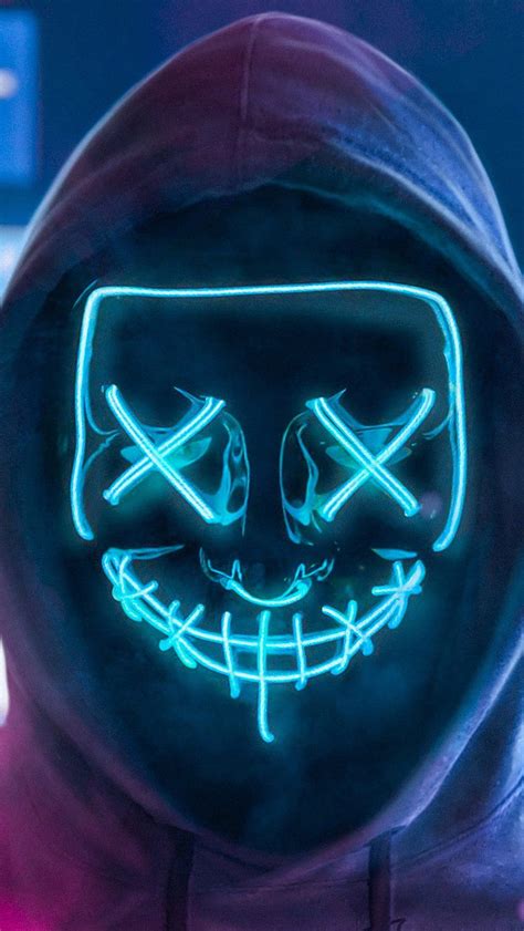 Neon Mask And Smoke Neon Smile Hd Phone Wallpaper Pxfuel
