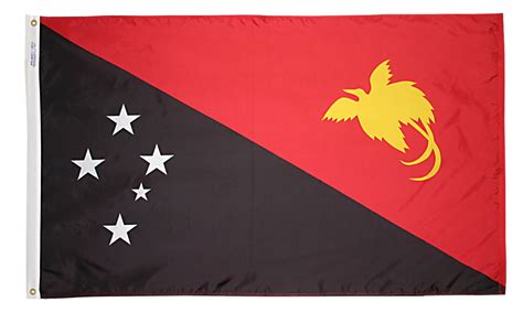 Annin Flagmakers Papua New Guinea International Flag 5x8 Ft Nylon