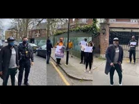 Must Watch Reno Omokri Others Protest In London Over Buharis Medical Trip YouTube