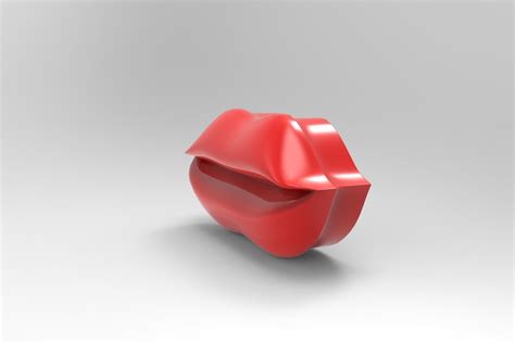 3d Model Accessory Lip Vr Ar Low Poly Cgtrader