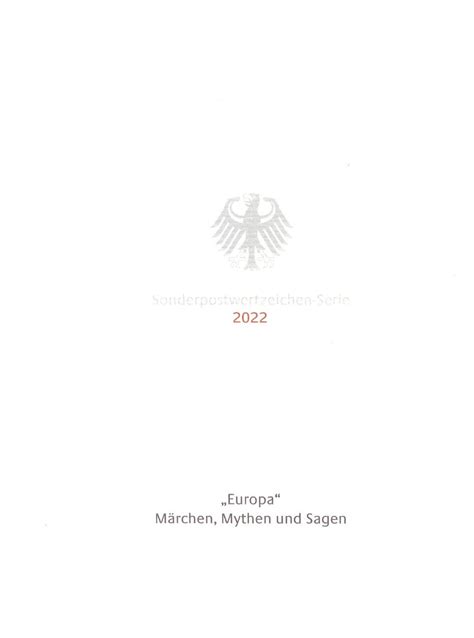 194 Sonderpostwertzeichen Serie 2022 Europa Märchen Mythen Sagen Ebay