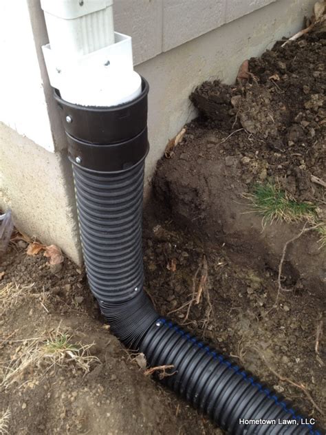 Install drains for the gutters and downspouts that terminate to. Drainage Solutions | Hometown Lawn, LLC