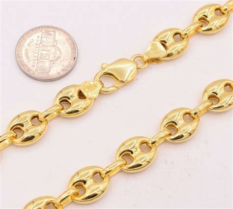 11mm Puffed Gucci Anchor Mariner Link Chain Necklace 14k Etsy